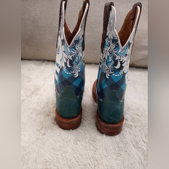 Cinch Edge Malibu Western Leather Cowboy Coastal Cowgirl Floral Hand Too… - Picture 6 of 11